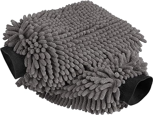 Auto Hub Chenille Microfiber Wash Mitt, Car Cleaning Gloves With Thick Plush, Ultra Soft Strands, Scratch Free And Water Absorbe