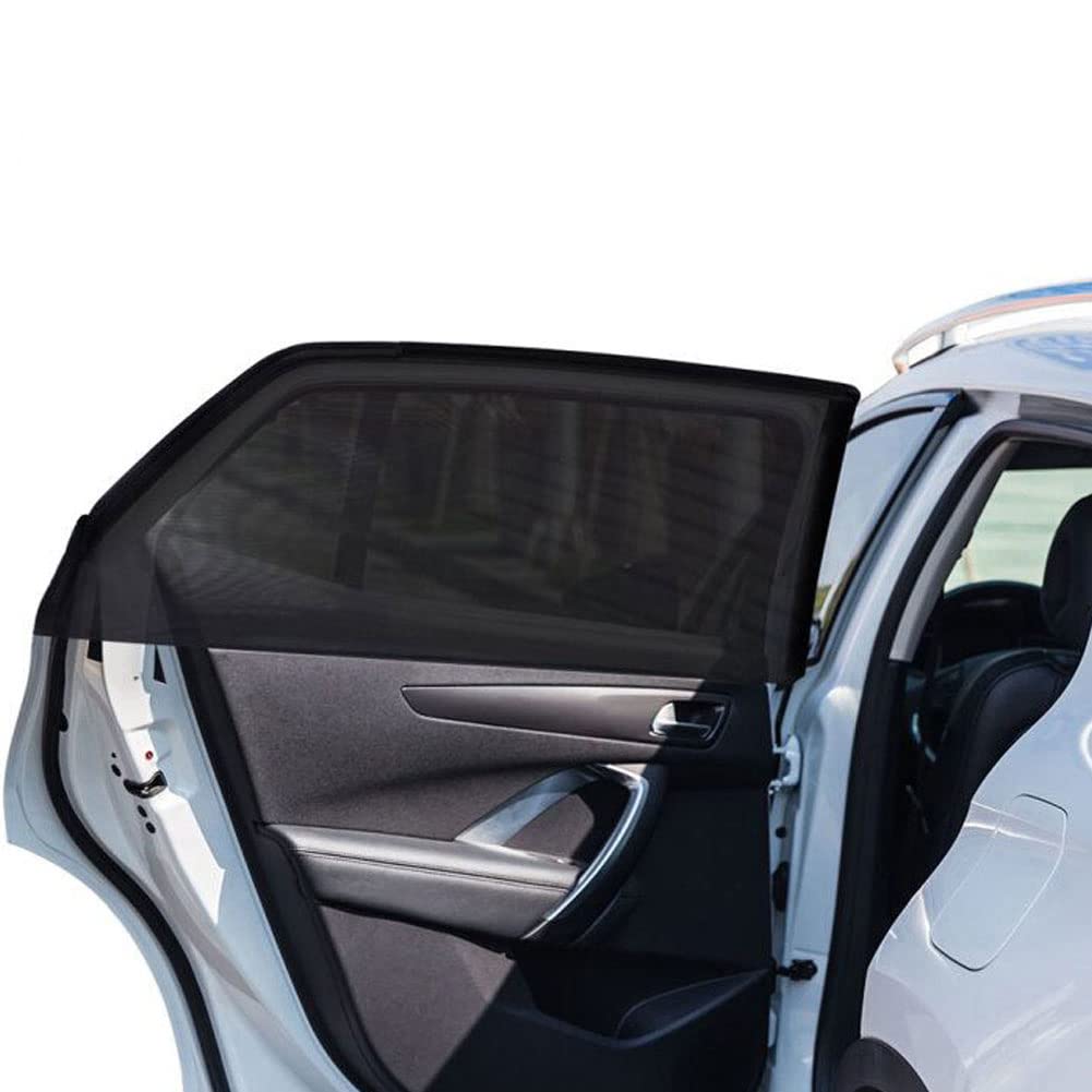 2Pack Car Window Mesh Screen 20''X43'', Elastic Breathable Mesh Window Screen Sunshades Fit For Most Cars Suvs