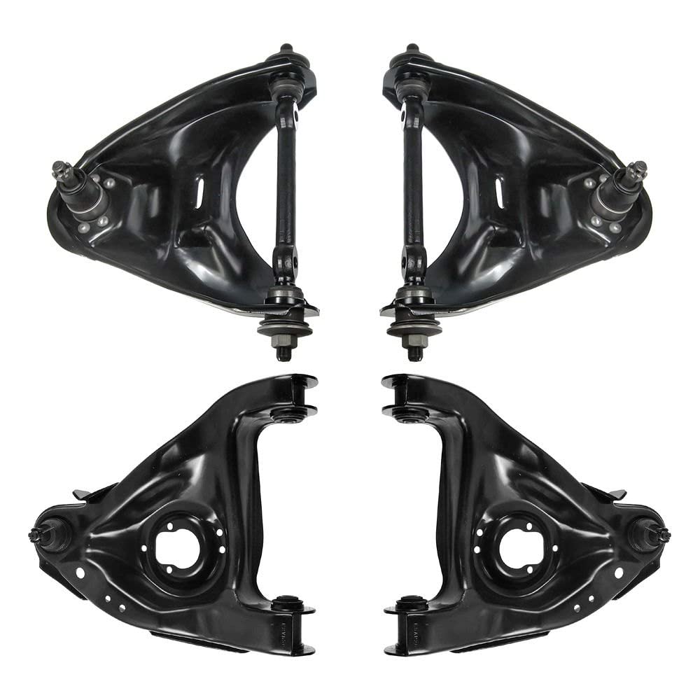 TRQ Front Upper & Lower Control Arm with Ball Joint Set Compatible with 82-05 Chevrolet 82-03 GMC 96-00 Isuzu