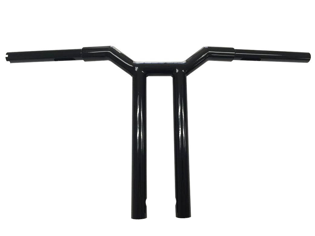 Dominator Industries 1 1/4 Inch Lane Splitter MX-T Bar, 14 Inch, Gloss Black Compatible With 1996-2022 Dyna, Street Bob, Low Rid