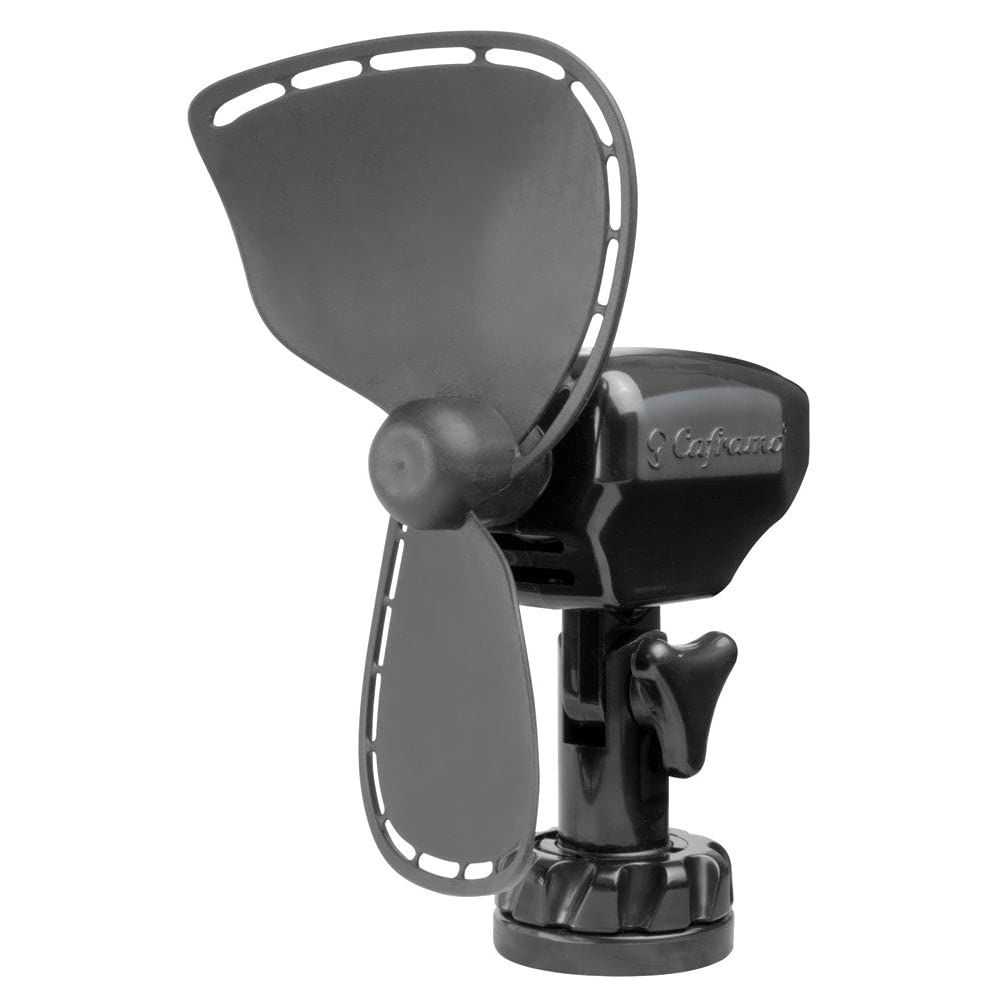 Caframo Ultimate. 12V Lighter Plug Fan For Boats And Campers. Easy To Clean. Black, 5.25" X 2.5" X 8.0"