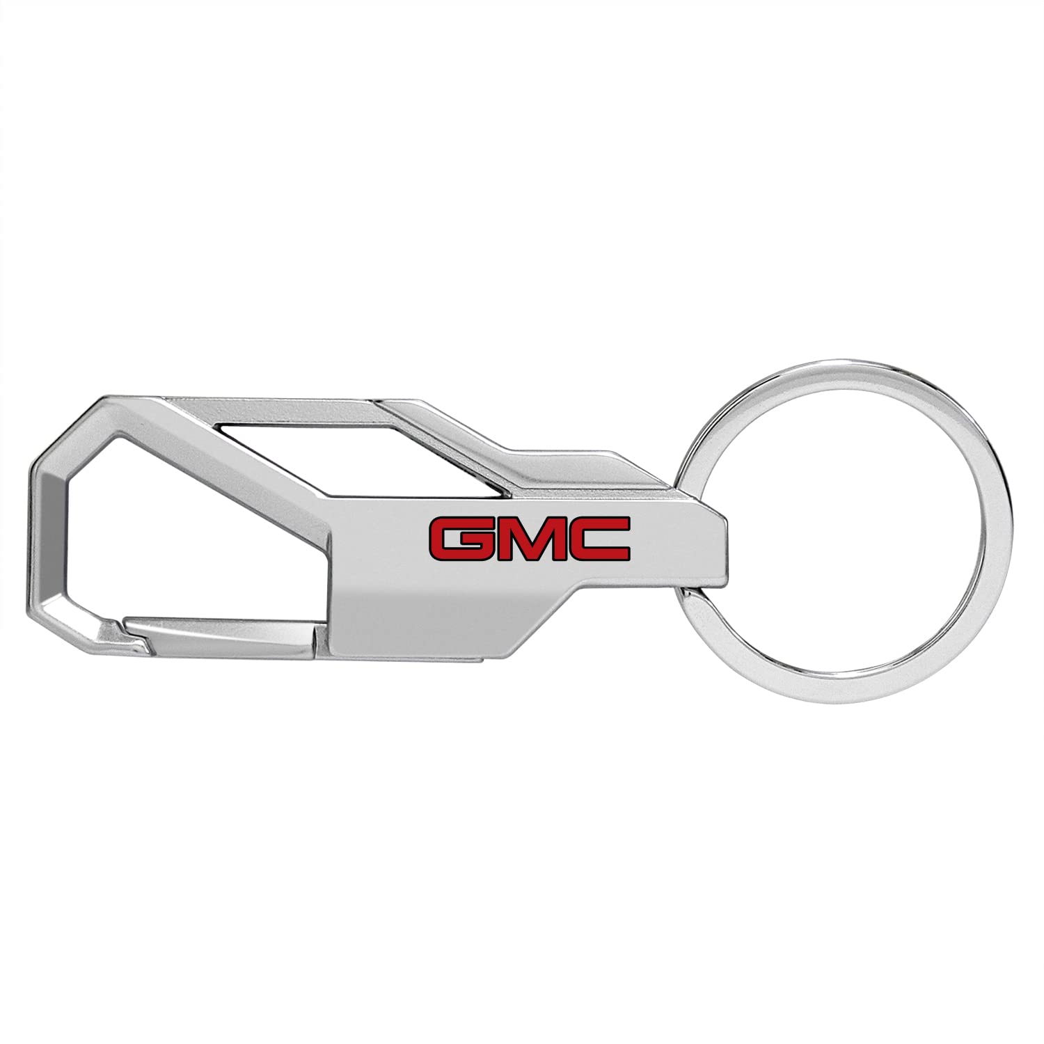 iPick Image for GMC in Red Gunmetal Black Carabinerstyle Snap Hook Metal Key Chain Keychain, Only Official Licensed