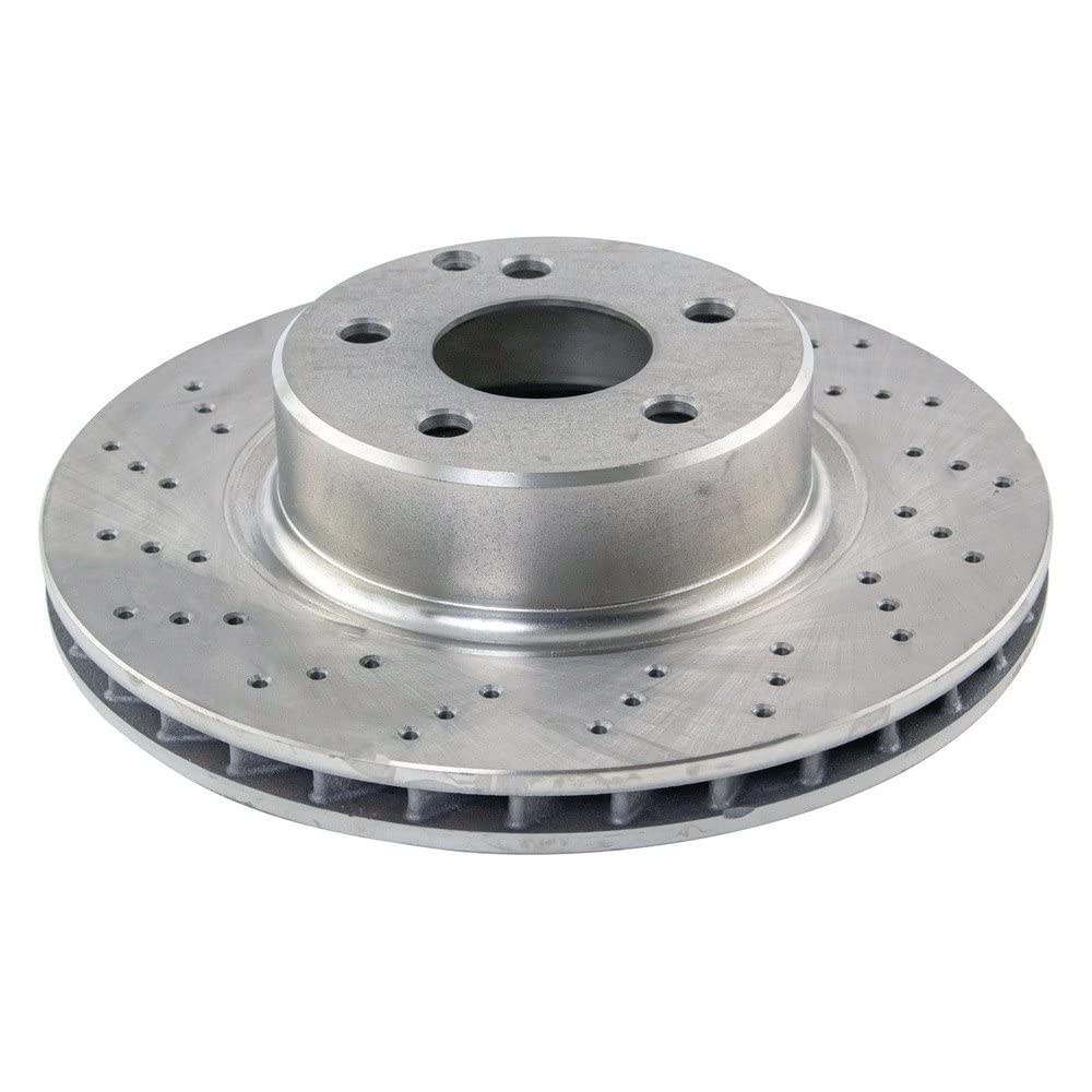 Trq Front Brake Rotors Set Vented Compatible With 2003-2006 Mercedes-Benz Cl500 S430 S500