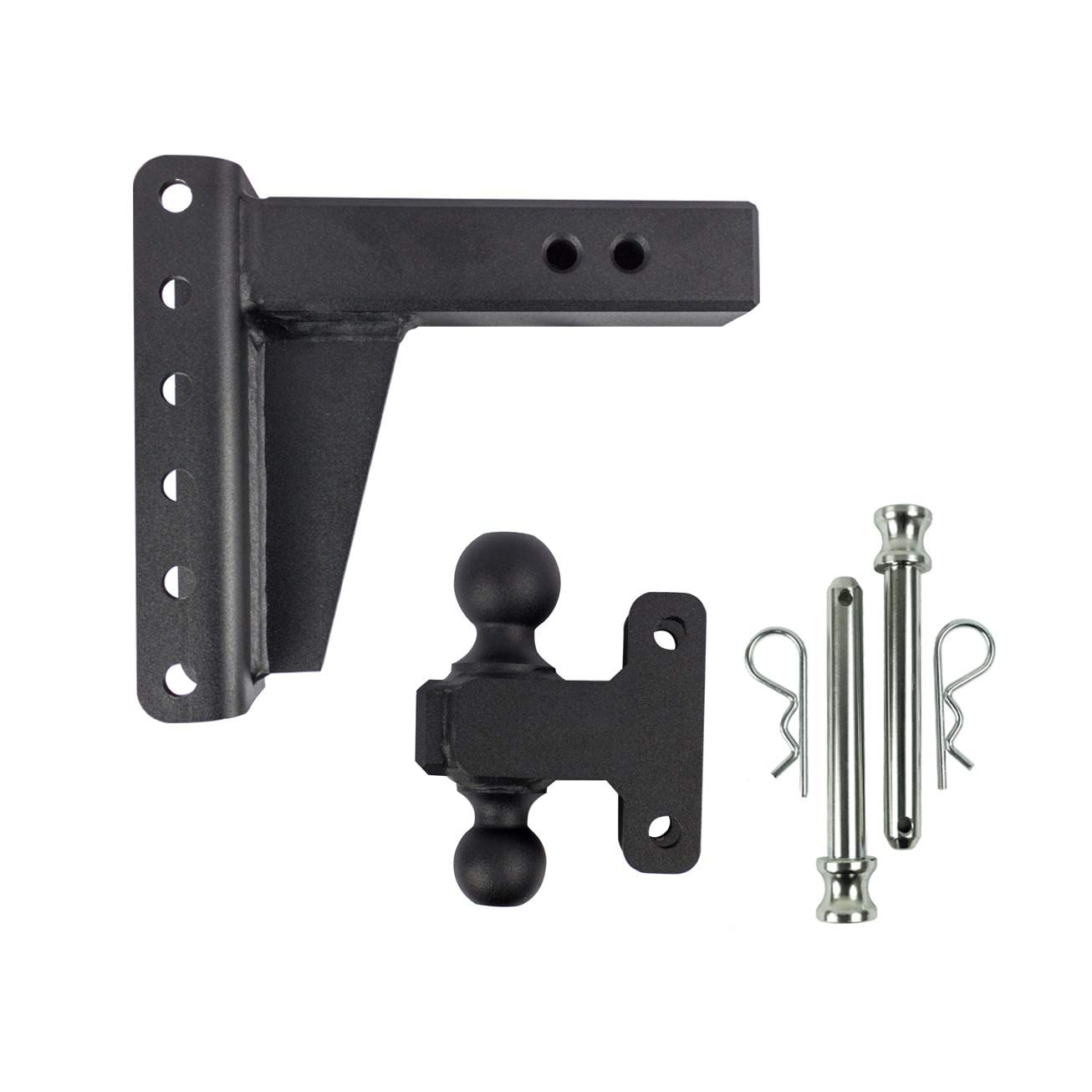Bulletproof Hitches 2.5'' Adjustable Heavy Duty Trailer Hitch (22,000Lb Rating) - 6'' Drop/Rise Trailer Hitch With 2'' & 2-5/16'