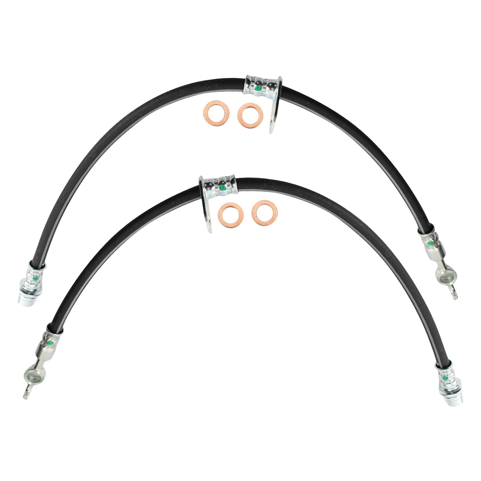 Trq Front Brake Hose Set Compatible With 2005-2012 Toyota Avalon 2007-2011 Camry