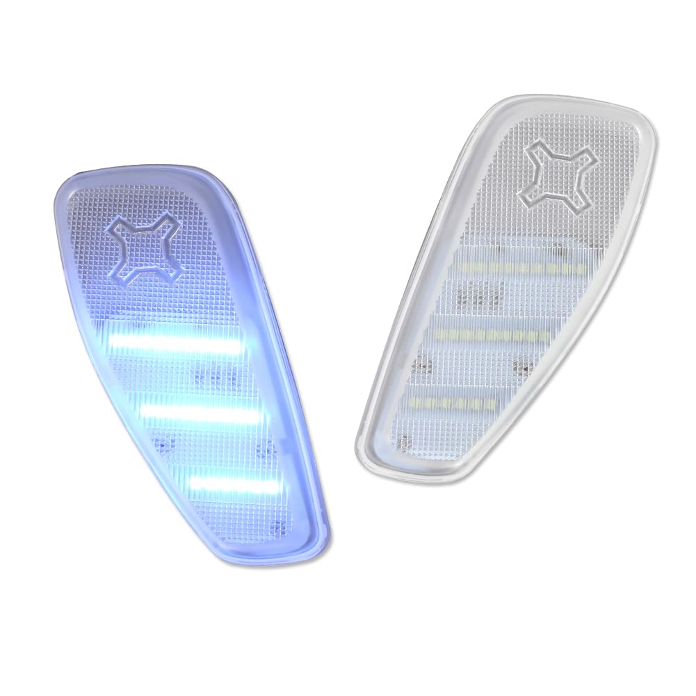 Gtinthebox Clear Lens Ice Blue Led Side Marker Light Lamps Kit Compatible With 2014-2024 Jeep Renegade