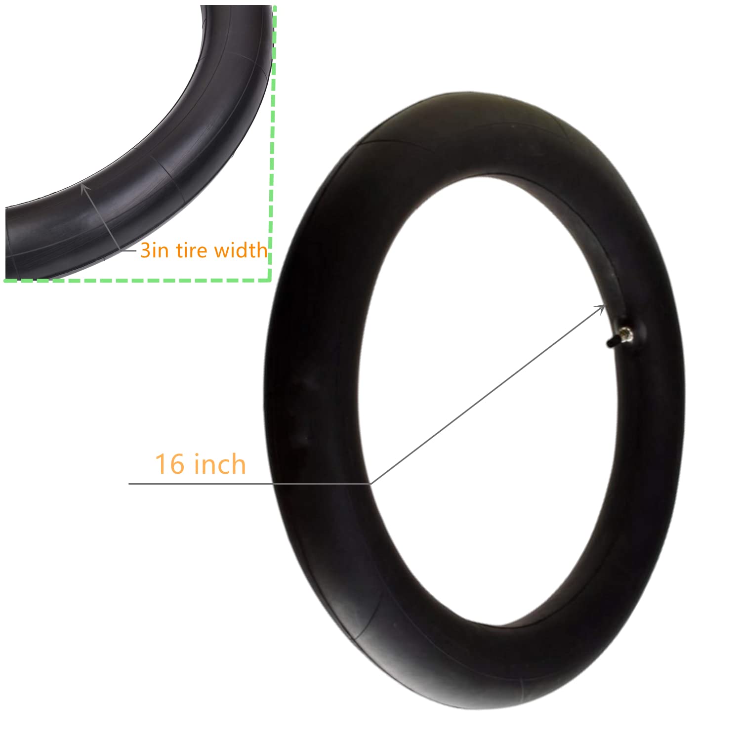 90/100-16 Dirt Bike Tube, 3.00-16, 3.25-16 (16 Inch) Fit Off-Road Dirt Bike 50Cc 90Cc 110Cc 140Cc 150Cc 200Cc-Heavy Duty (3.25-1
