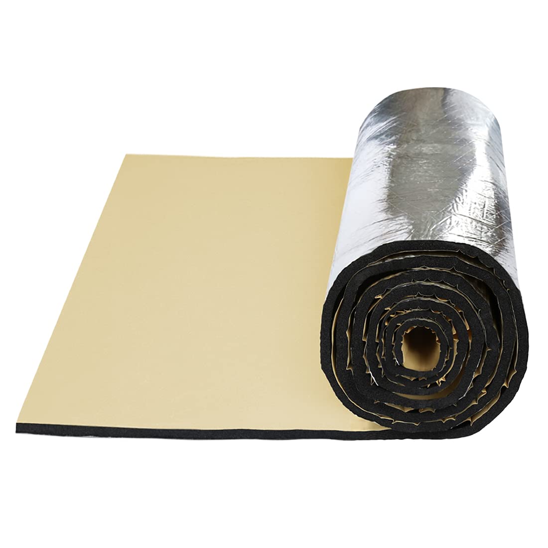 Uxcell 394Mil 10Mm 16.36Sqft Car Exhaust Muffler Heat Sound Deadener Insulation Mat Sound Deadening Mat Aluminum Foil Foam For H