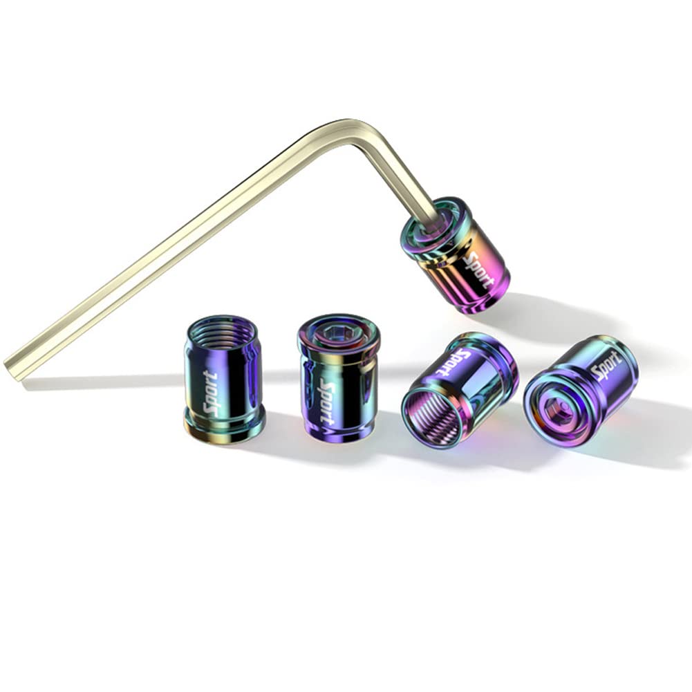 Dsycar Metal Bullet Valve Stem Caps (8 Pack), Anti Theft Design Aluminum Tire Valve Cap Sets With Rubber Ring, Universal Stem Co