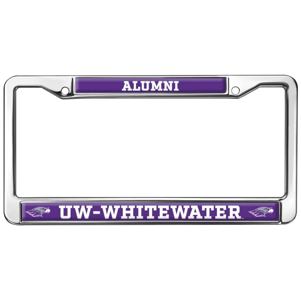 UW Whitewater Alumni Logo Full Size Standard License Plate Metal Frame