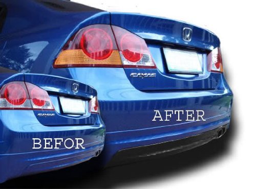 KOMAS 12 x 48 Glossy Orange Tint Vinyl Film Sticker Roll for Car Headlight, Tail Lights & Fog Lights with Squeegee + Cutter