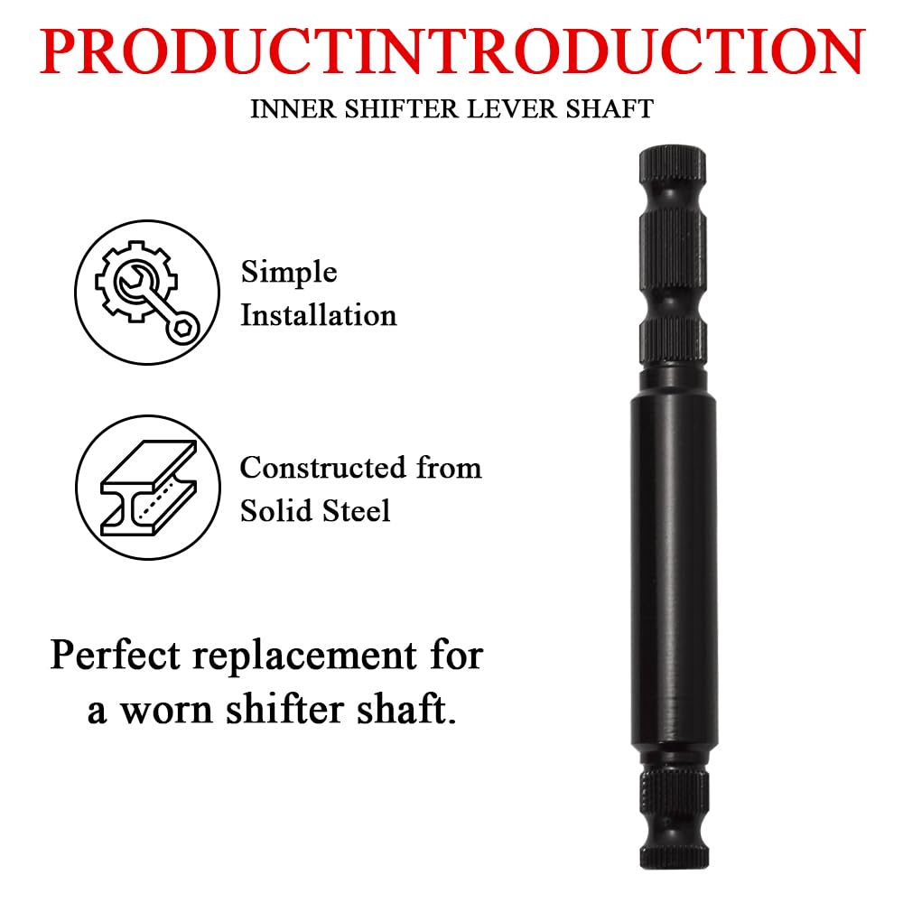 Wowtk Inner Steel Shifter Lever Shaft Fits For Harley Touring Road King Electra Glide Street Glide 1984-2016 Replace For 33709-82A,Black