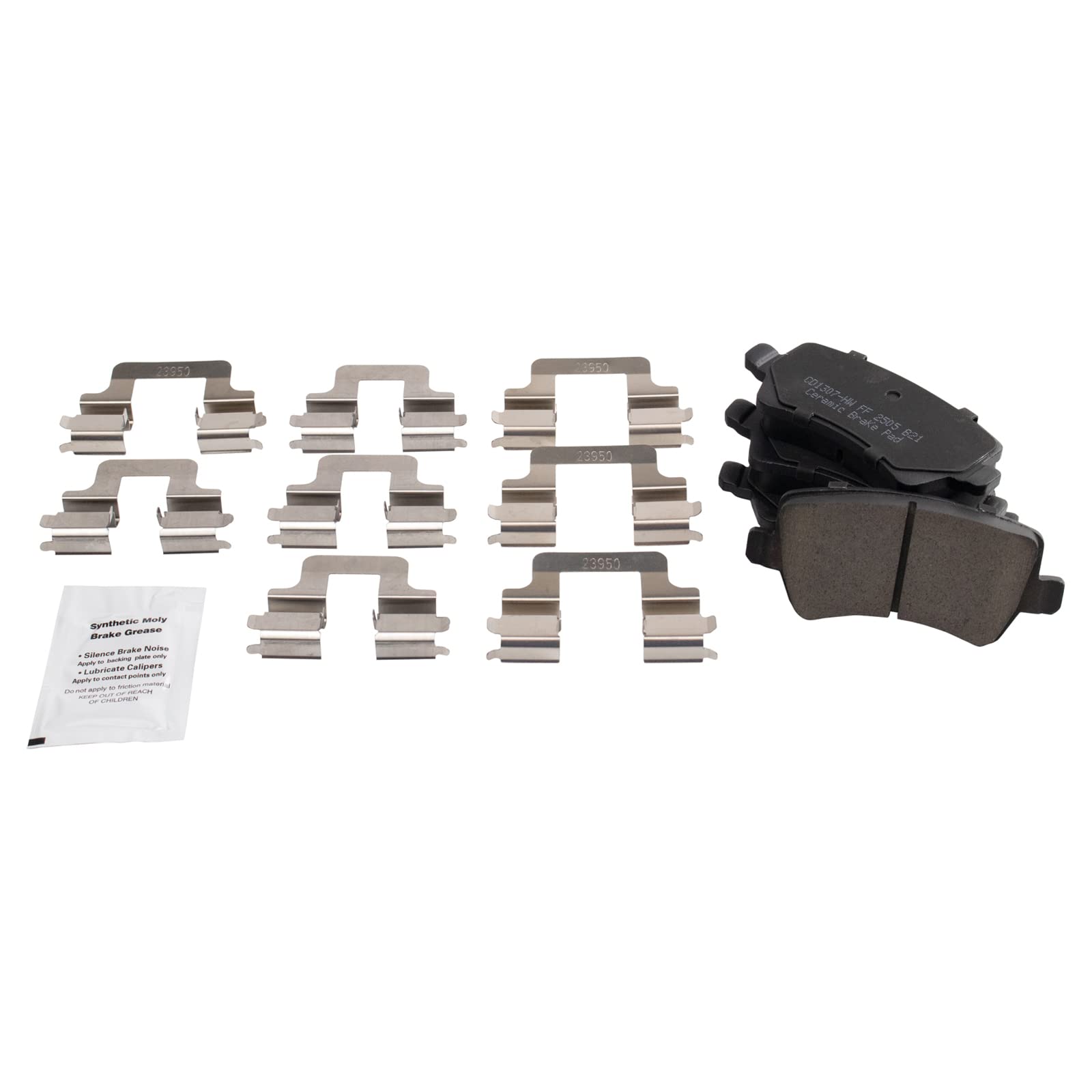 Trq Rear Brake Pad & Rotor Kit Brake Pads Brake Rotor Ceramic Premium G-Coated Compatible With 2011-2018 Volvo S60 2007-2016 S80