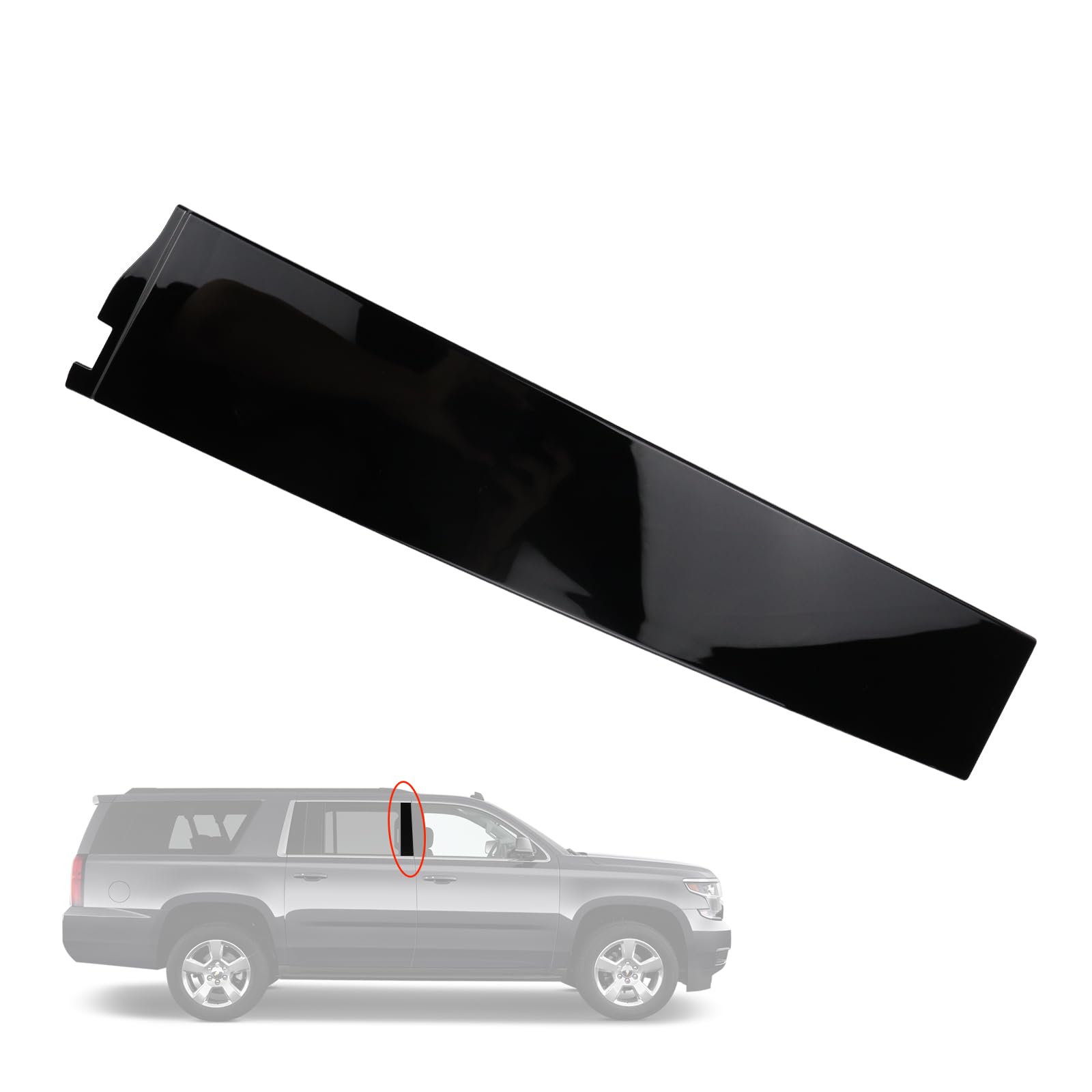 926-244 Rear Passenger Side Forward Door Applique Window Trim Molding Compatible with Cadillac Escalade/ESV Fit for Chevrolet Ta