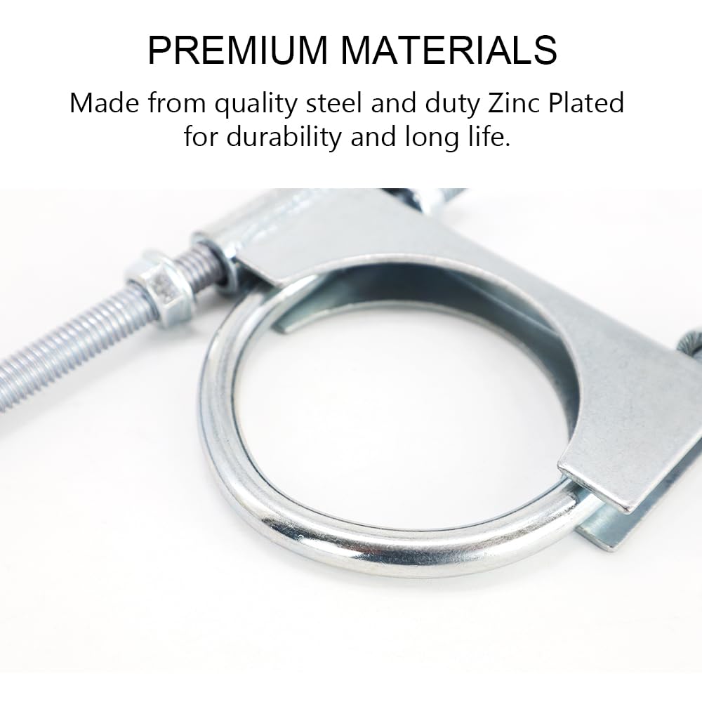 Scottchen Pro Exhaust Clamp With Hanger Fit 3'' Exhaust Pipe, Exhaust System Hanger, Pipes Exhaust Hanger, 2 Pack
