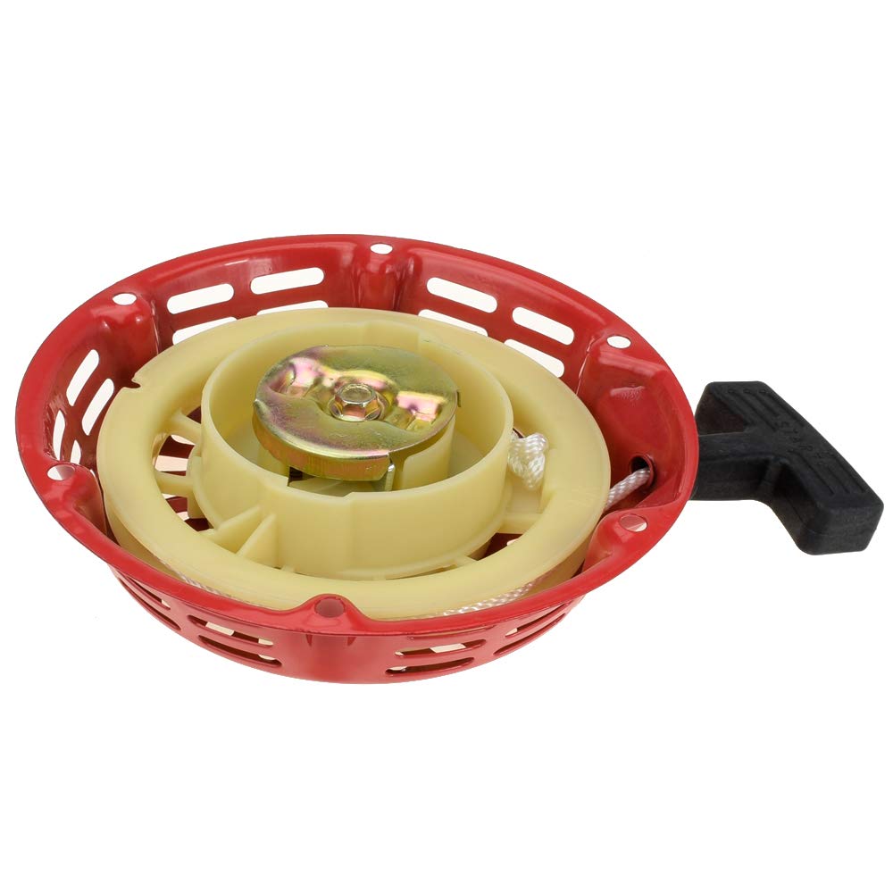 Hiaors Pull Recoil Starter For Predator 196Cc 212Cc Harbor Freight 5.5Hp 5.5Hp Coleman Ct200U Ct200U-Ex Bt200X Kt196 Baja Warrior Heat Mb200 Mb165 Massimo Mini Bike Hammerhead Go Kart Cart Red Parts
