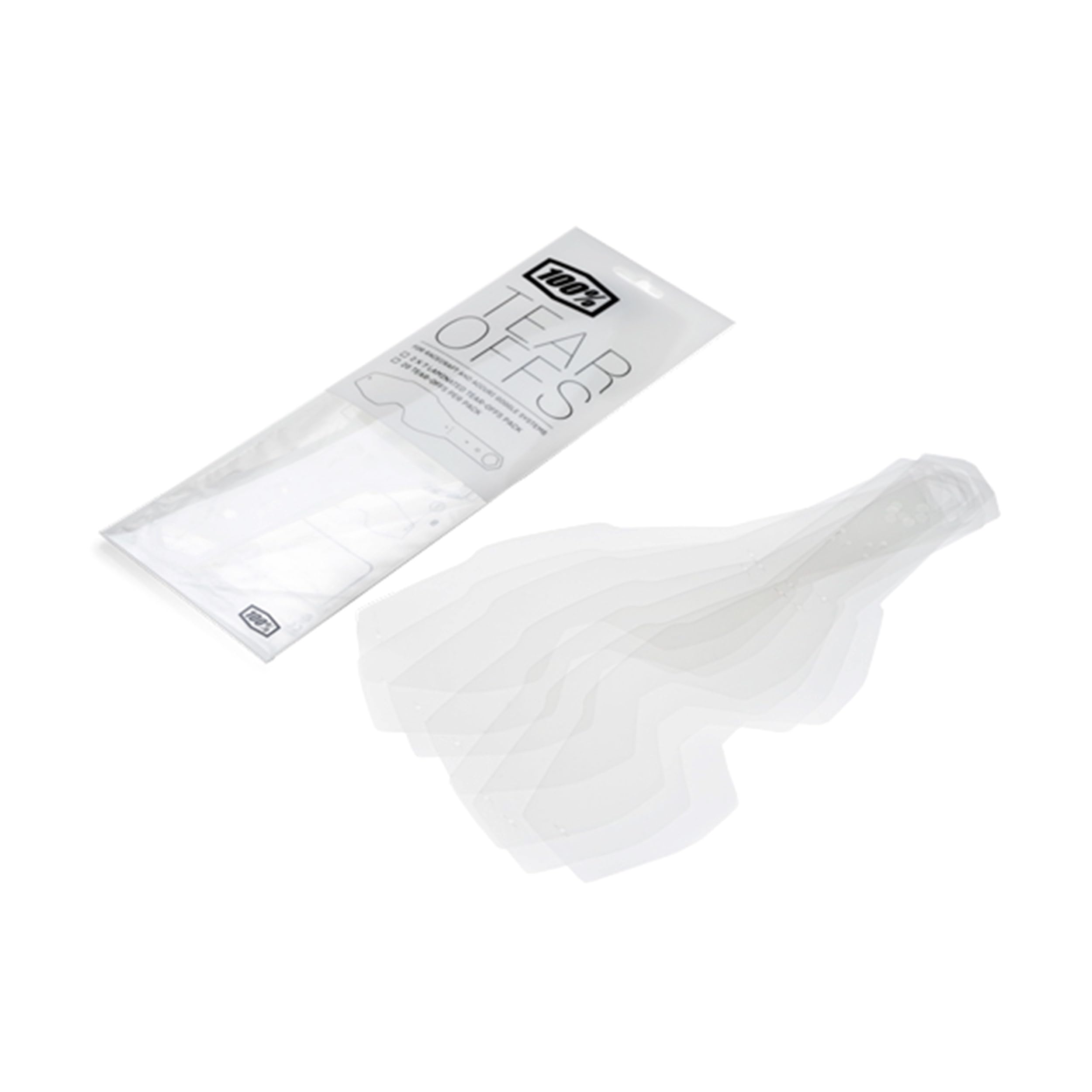 100% Standard Tear-Offs - Racecraft 1, Accuri 1, Strata 1 Compatible (20 Pack)