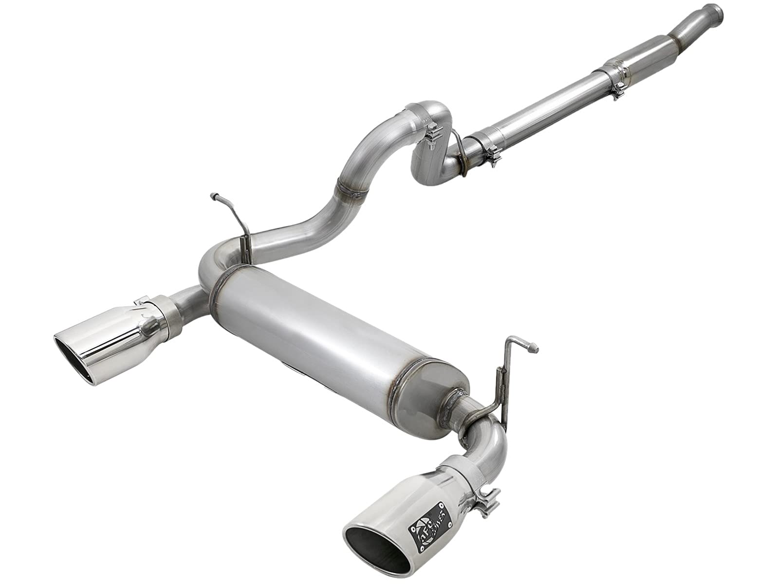 Afe Power 49-48096-P Rebel Series 3 In To 2-1/2 In 409 Stainless Steel Cat-Back Exhaust W/Polished Tip, Fits Jeep Wrangler (Jl) 18-21 L4-2.0L (T)