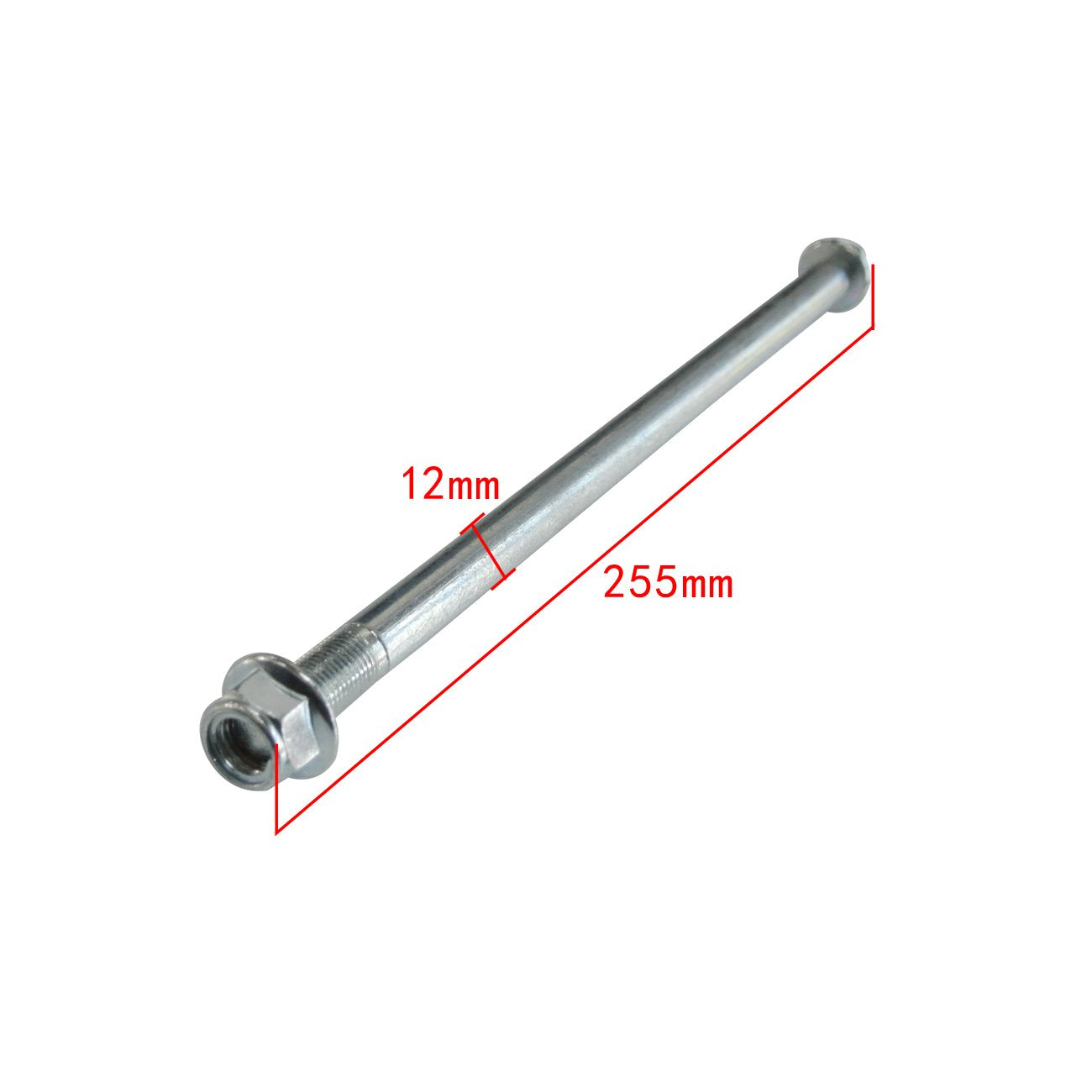 Jrl 0.47'' 12Mm 10'' 255Mm Front Rear Axle Fit Pit Pro Trail Dirt Bike Quad Atv 50Cc 110Cc 125Cc