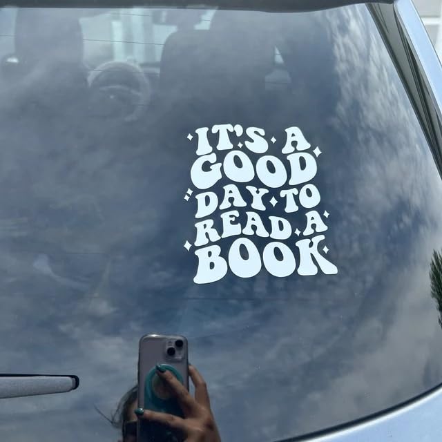 Its A Good Day to Read A Book Car Stickers Vinyl Decal from | Car Truck SUV RV Window and Body Sticker (25cm, White)