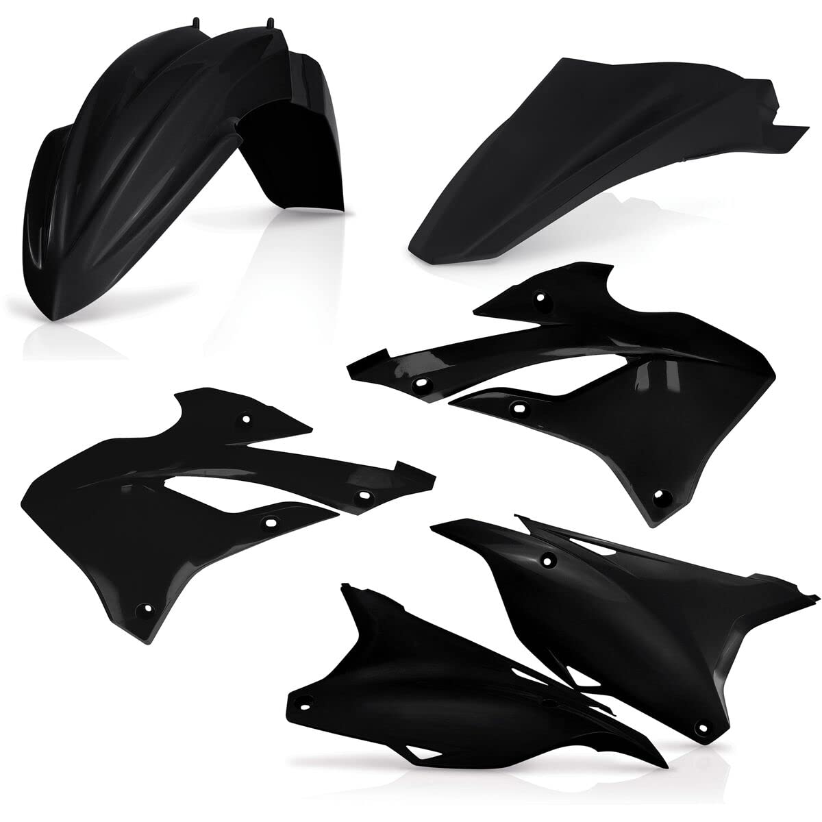 Acerbis Plastic Kit (Black) For 22-23 Kawasaki Kx85