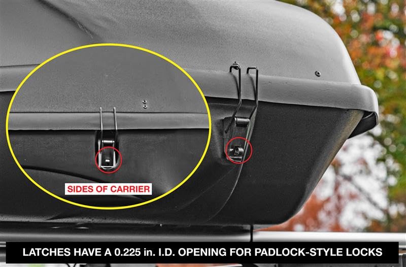 Jegs Rooftop Cargo Carrier For Car Storage - Large Roof Rack Cargo Carrier - Front Hinge/Rear Lock - Rear Opening Weatherproof S