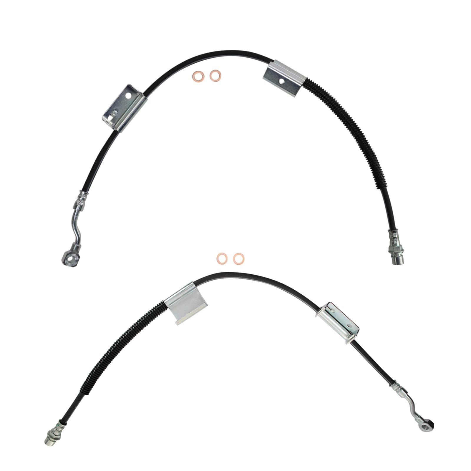 Trq Front Brake Hose Set Compatible With 1999-2002 Chevrolet Silverado 1500 Gmc Sierra 1500