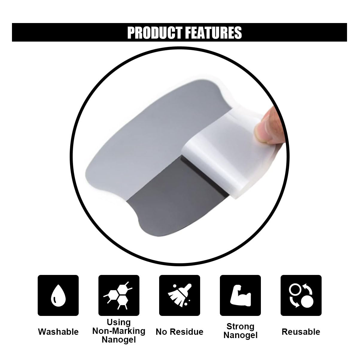 4Pcs Car Door Handle Cup Scratch Protectors, Tpu Carbon Fiber Door Bowl 3D Traceless Sticker, Car Door Handle Paint Cover Guard