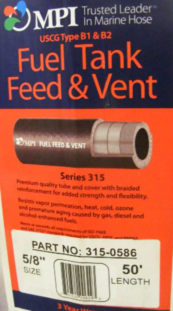 Sierra 116-315-0586 Shields Hose Silverado 2000 Outboard Fuel Hose - 5/8'' X 50'