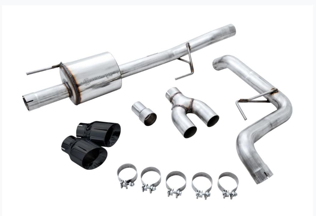 Awe Tuning 2015+ Ford F-150 0Fg Single Exit Performance Exhaust System W/4.5In Diamond Black Tips - 3015-23058