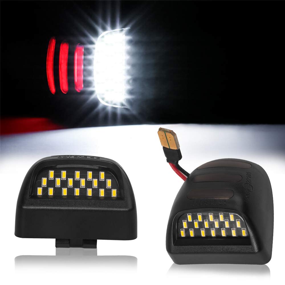 Maxhawk Red Oled Neon Tube Led License Plate Light Lamp Assembly Replacement For Chevy Silverado Tahoe Suburban Gmc Sierra 1500 2500 3500 Yukon Xl Cadillac Escalade