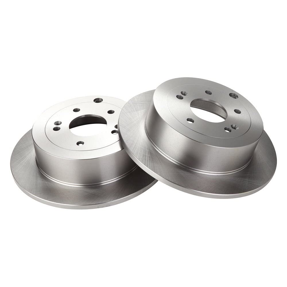 Trq Rear Brake Rotors Set Solid Compatible With 2007-2009 Hyundai Santa Fe