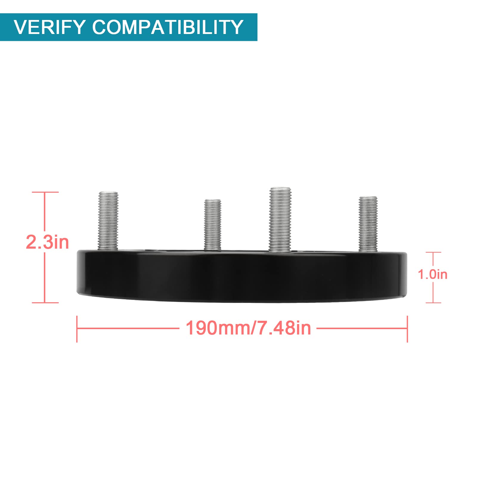 Irontek 4X156Mm Atv Wheel Spacers 1'(25Mm) Thickness With 12X1.5 Studs 131Mm Hub Bore Fit For Polaris Sportsman 400 500 600 700 800 Atv Utv Rzr