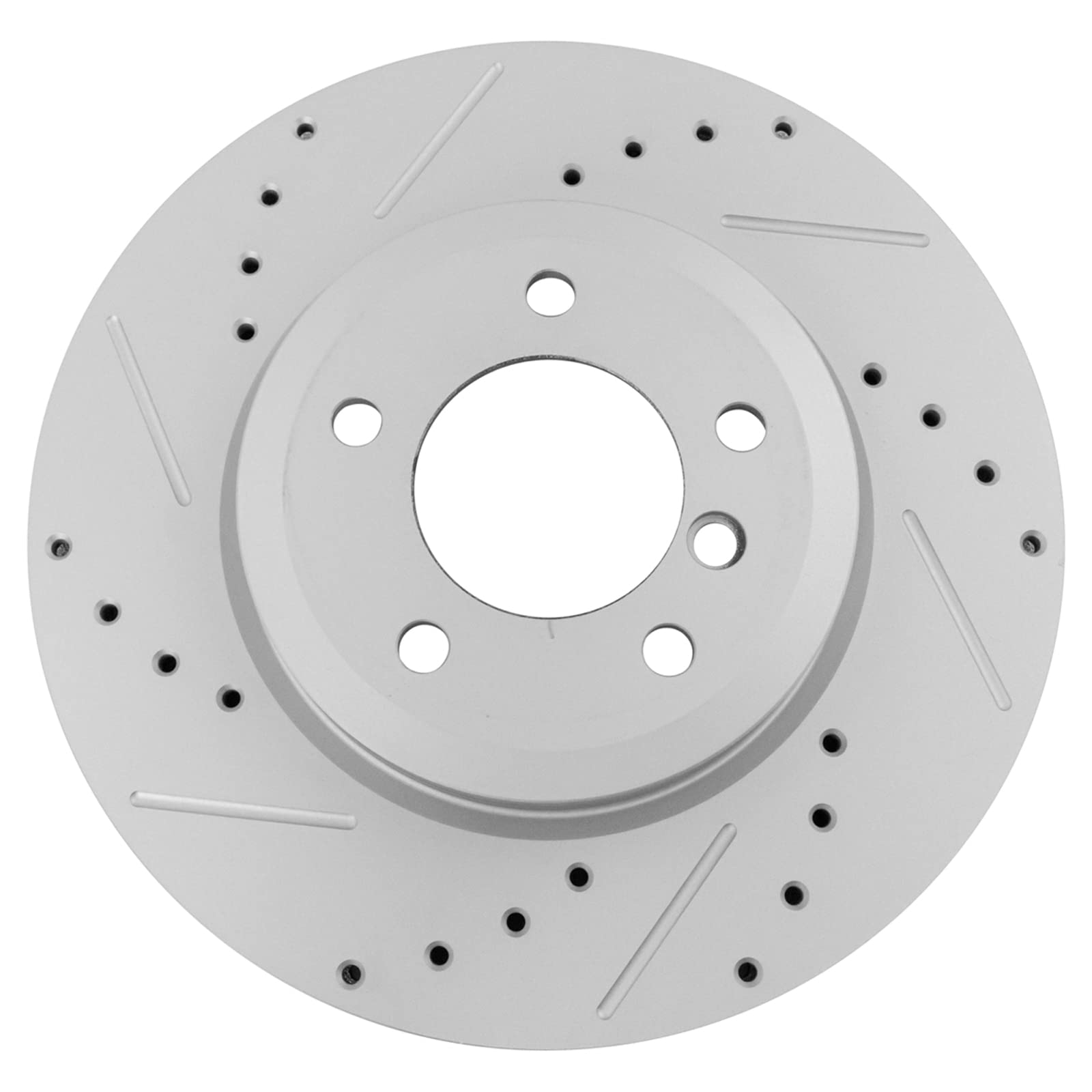 Trq Front Performance Brake Rotors Set Premium G-Coated Cross Drilled & Slotted Compatible With 2001-2006 Bmw 330Ci 2001-2005 33