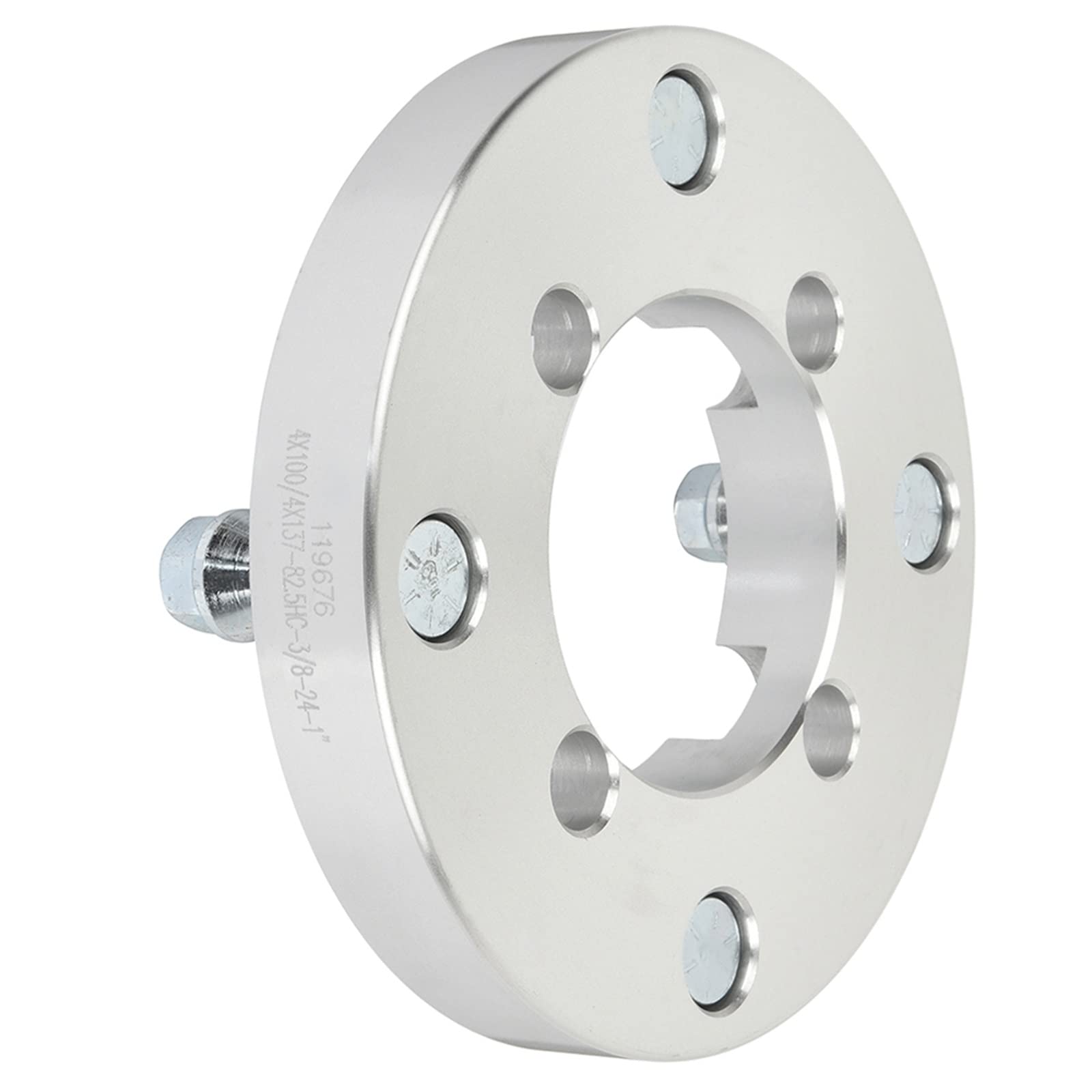 Scitoo 4X100 To 4X137 Wheel Adapters 1 Inch Thick Hub Bore 74Mm With 3/8 Studs 4 Lug Fit For Recon 250 1997-2017 For Rancher 400 2004-2008 - 2Pcs