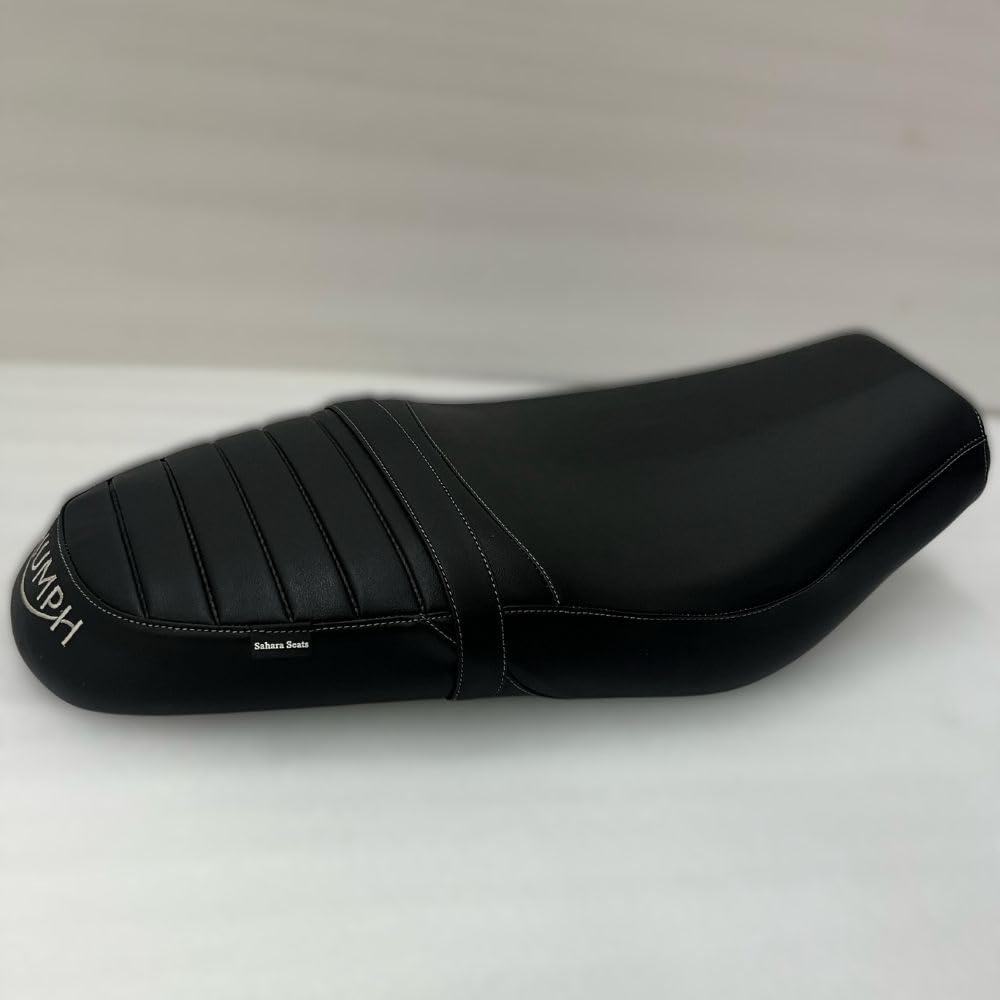 Sahara Seats Compatible with Triumph Speed 400 Leather Finish OEM Design Seat Cover (Black)