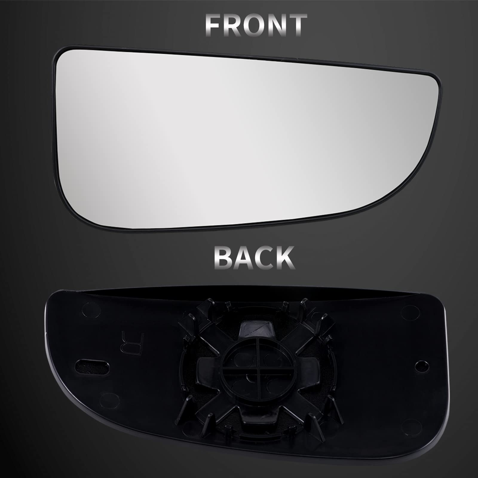 New Driver Side View Mirror Glass, Left Pass Convex Lower Mirror Glass, Towing Mirrors With Rear Holder, Side Mirror Glass Repla