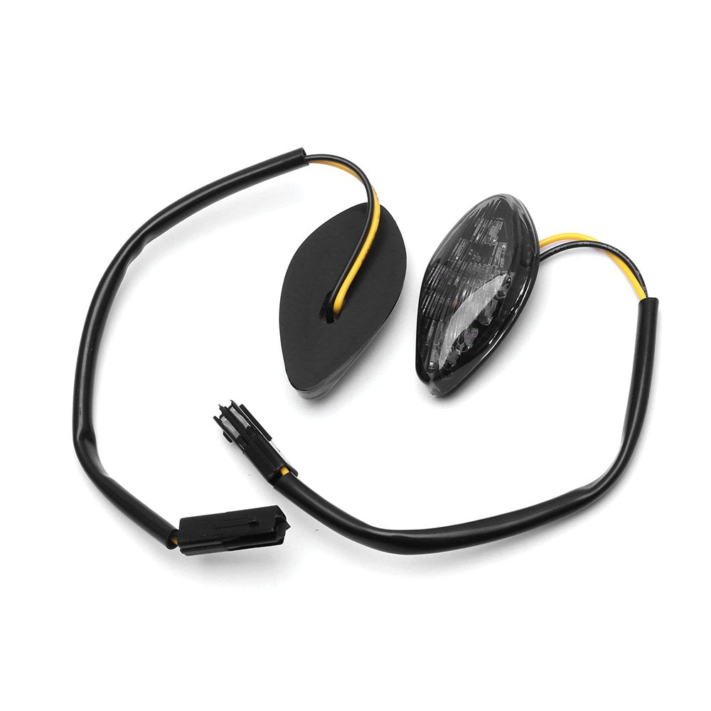 Husuku Led Front Flush Mount Turn Signal Light Brake Blinker Indicator Market Lamp For Honda Grom 2014-2019 -Smoke Lens (Pack Of 2) (Transparent Len)