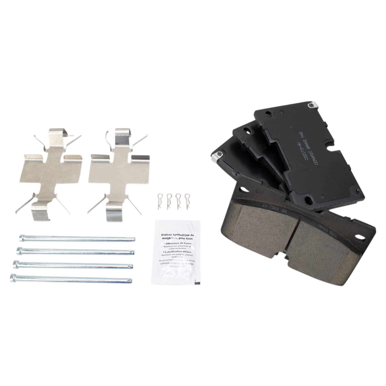 TRQ Front Brake Pads Ceramic Compatible with 2021 Cadillac Escalade Escalade ESV 2019-2023 Chevrolet Silverado 1500 2021-2022 Su