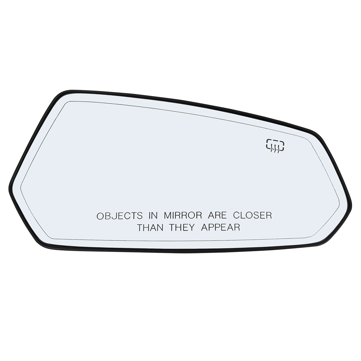 Passenger Side Mirror Glass Assembly With Plastic Backing Plate Heated Compatible with 2010-2015 Chevrolet Camaro 3.6L V6 7.0L V