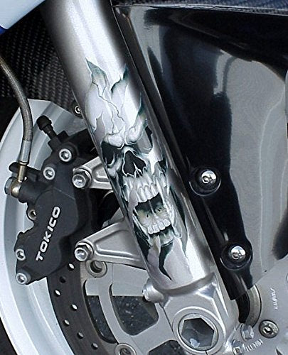 I5 Fork Skull Sticker Decals For Harley Davidson Sportster Softail Dyna Road King Electra Tour Street Hydra Super Wide Glide Fat Boy V-Rod Vrsc Fxd Fld Fls Fxs Fx Fl Xl 883 1200