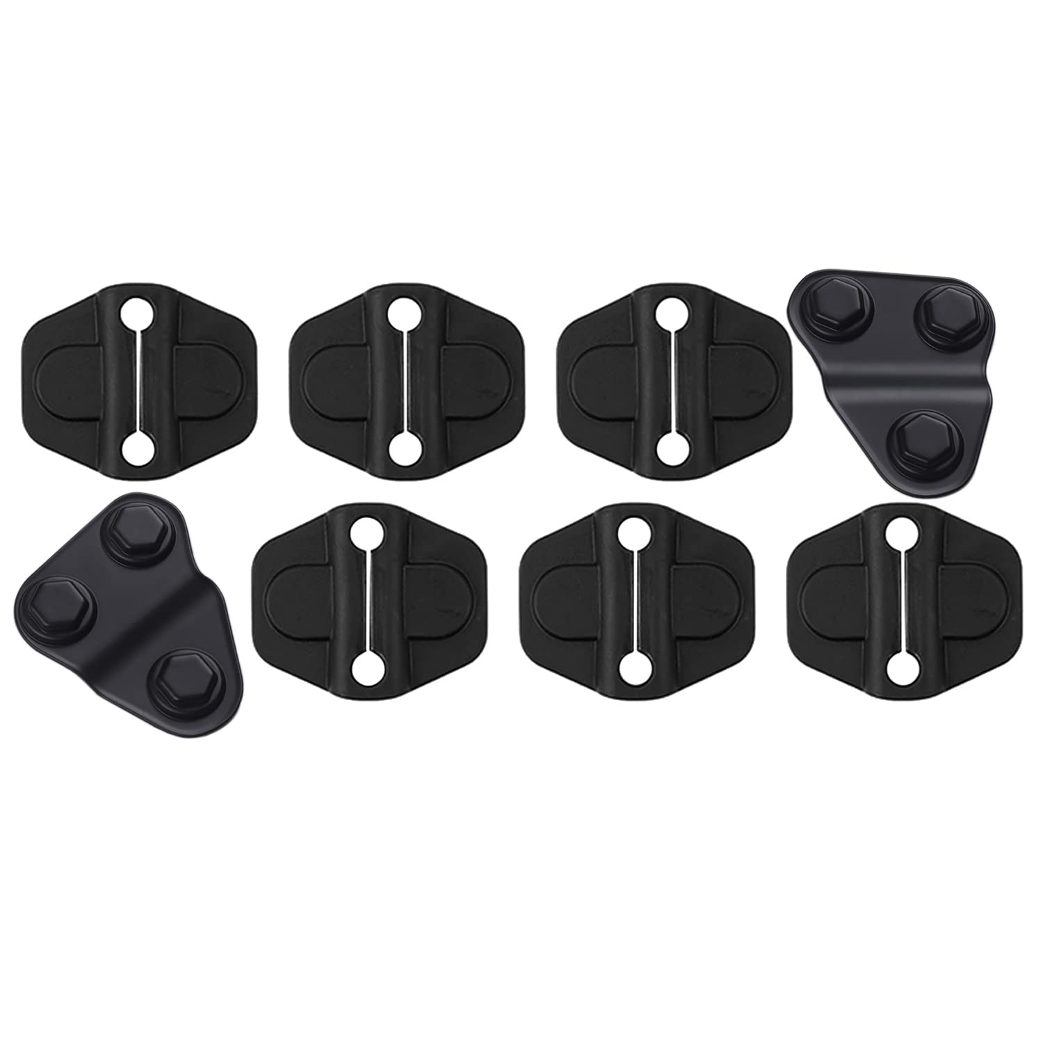 8-Pack Door Screw Protector Cover Trim Door Lock Cover For 2018 2019 2020 2021 2022 2023 2024 Jeep Wrangler Jl Jt 4Xe Sport S Rubicon Deluxe Sport Utility Black Abs (2-Door/4-Door) (Pack Of 8)