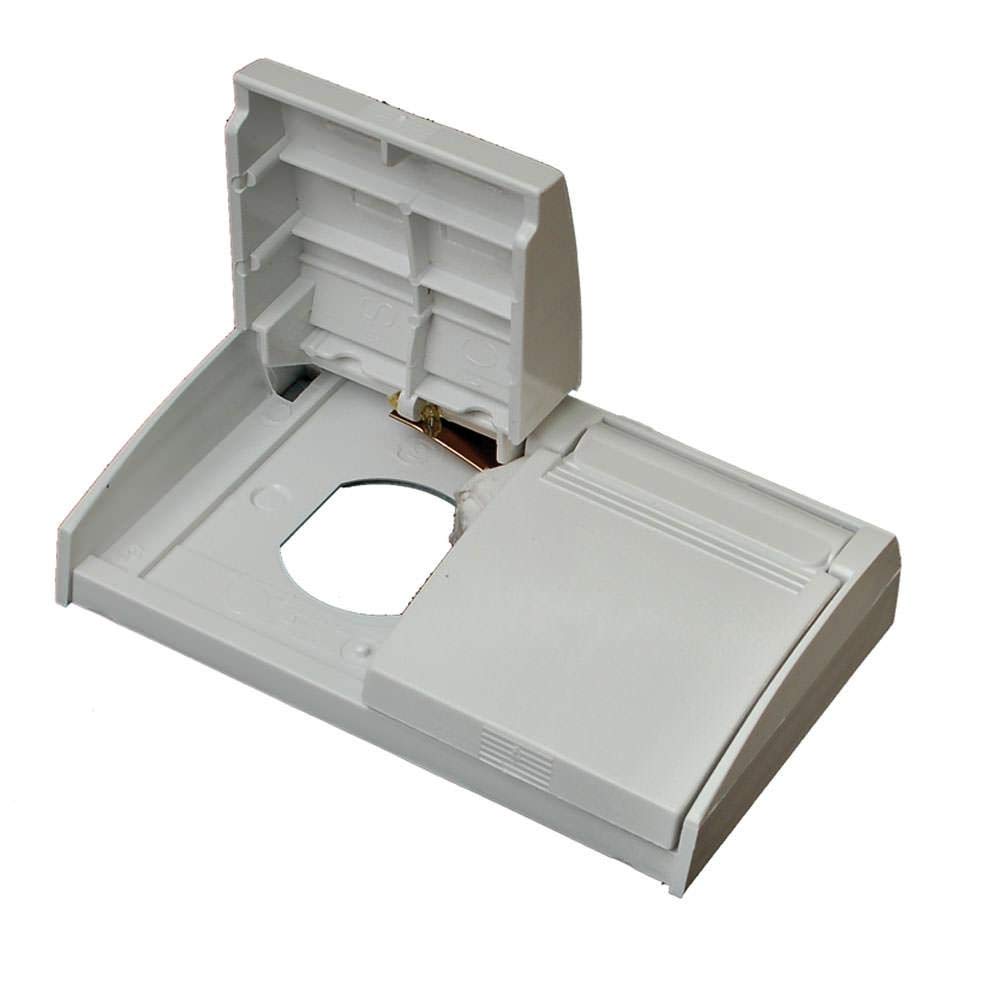 Rv Designer E365 Snap Cover Oulet Plate, Weatherproof, White, Ac Electrical, Quantity 1