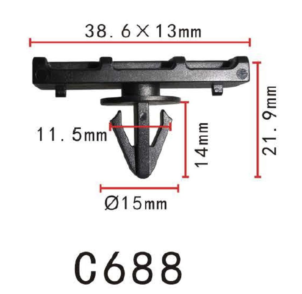 Autobahn88 Retainer Clip For Sill Panel, Compatible With Ford Sable, Taurus, Lincoln Ls2000 1996-On (Oem: F6Dz5410182Aa) (Pack O