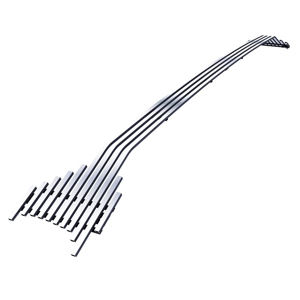 APS Compatible with Toyota Tacoma 2016-2023 Lower Bumper Stainless Steel Chrome Polished 8x6 Horizontal Billet Front Grill Grill