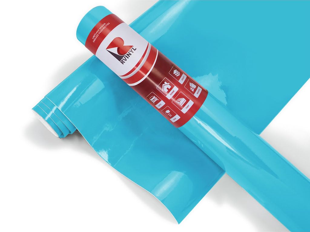 3M 2080 G77 Gloss Sky Blue (5Ft X 27Ft) Vinyl Wrap Film Sheet With Air-Release For Cars, Trucks & More (135Sq Ft Roll)