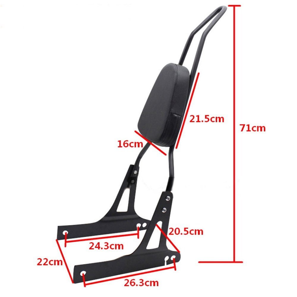 Lo.Gas Motorcycle Rear Seat Backrest Sissy Bar Back Rest For Harley-Davidson Dyna Fxd Fxdb Fxdc Fxdl Streetbob Wide Glide Low Rider