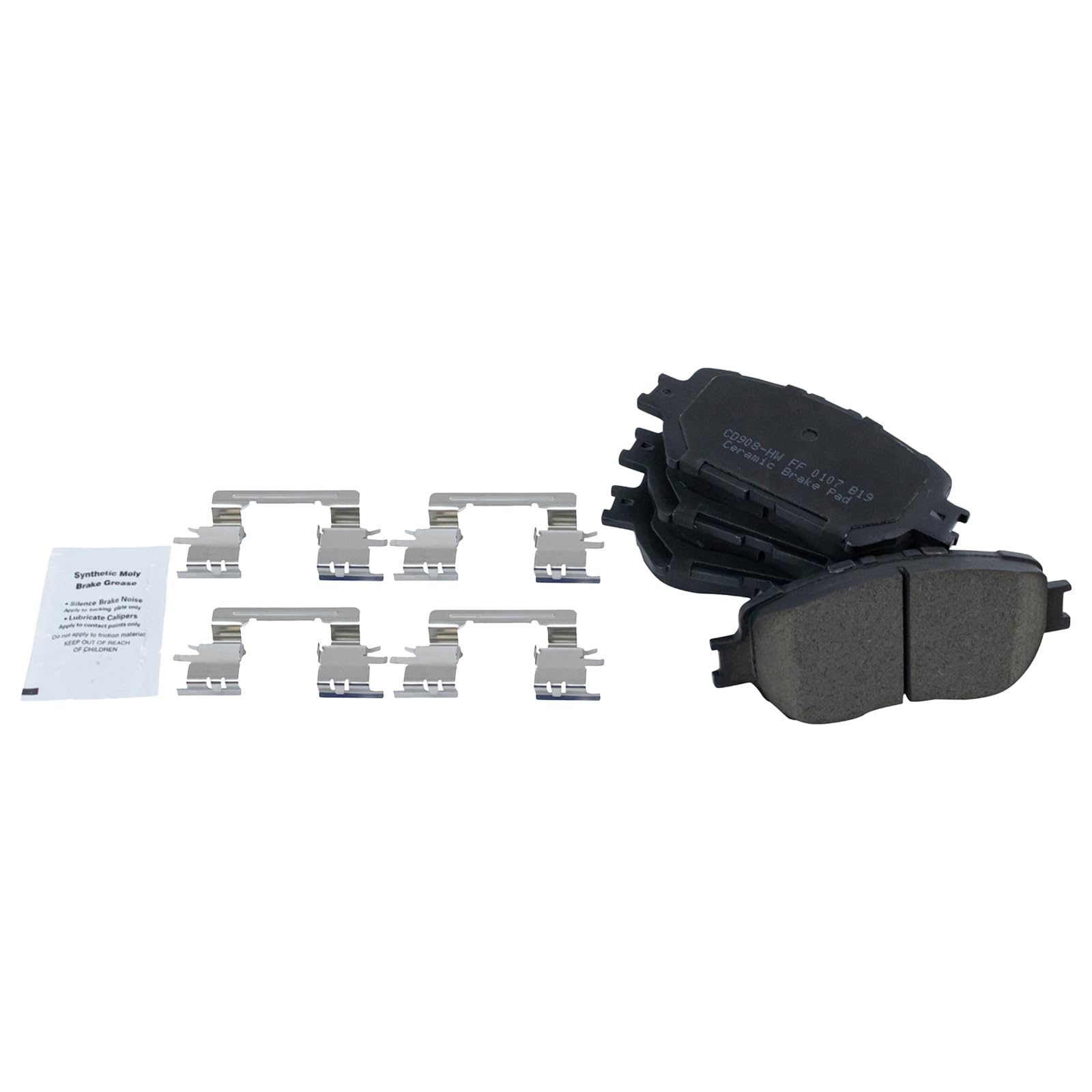 TRQ Front Brake Pads Ceramic Compatible with 2006 Lexus GS300 2009-2015 IS250 2002-2006 Toyota Camry