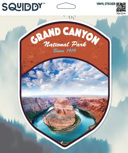 Squiddy Grand Canyon National Park Horseshoe Bend - Vinyl Sticker for Car, Laptop, Notebook (5 Tall)