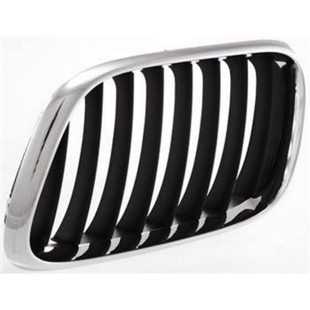 For BMW X5 2000 2001 2002 2003 Grille Driver Side | Chrome | Plastic | Replacement For BM1200152 | 51138402645, 615343299389